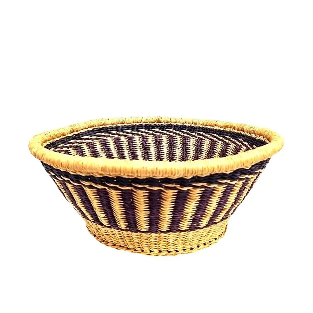 Beautiful Hand Woven Elephant Grass Multi Colored Decorative Multi-Use Basket